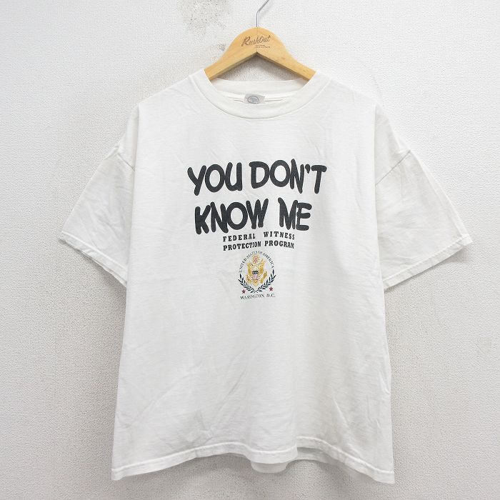 XL★古着 半袖 ビンテージ Tシャツ メンズ 00年代 00s ワシントンDC 大きいサイズ コットン クルーネック 白 26apr04