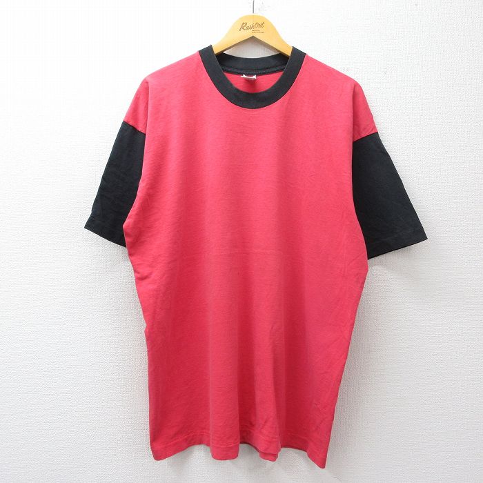 フルーツオブザルーム 90s 半袖Tシャツ ツートンカラー レッド XL | 古着
