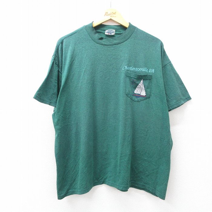 90s 半袖Tシャツ ヨート グリーン メンズXL相当 | 古着