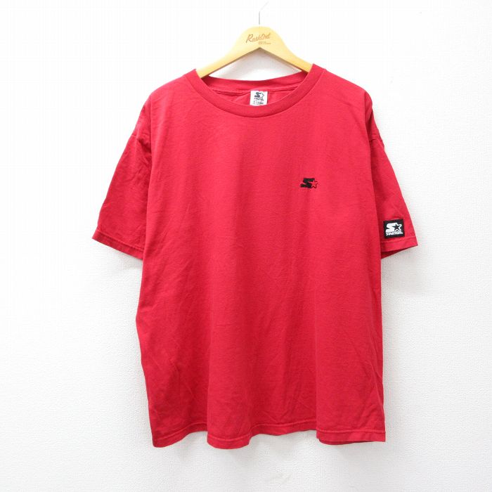 スターター 90s 半袖Tシャツ ワンポイントロゴ レッド XL | 古着
