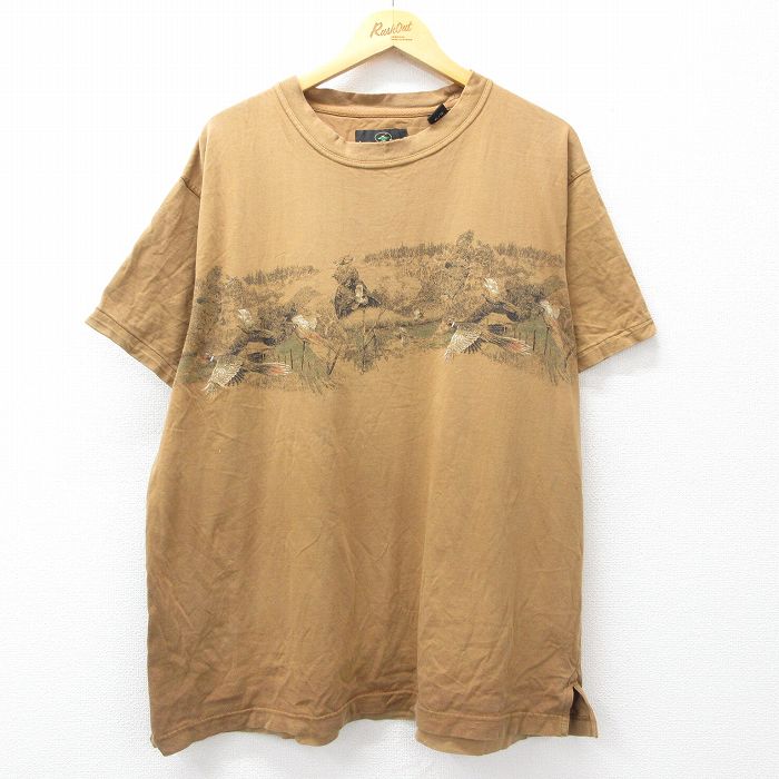 レッドヘッド 00s 半袖Tシャツ 鳥 ブラウン メンズXL相当 | 古着