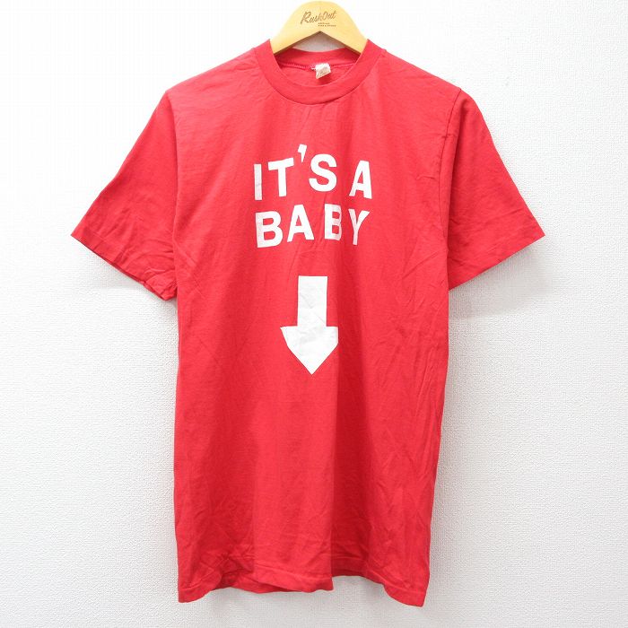 【20%OFF】80s 半袖Tシャツ IT'S A BABY レッド メンズM相当 | 古着
