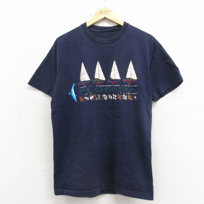 90s 半袖Tシャツ フロリダ ネイビー M | 古着