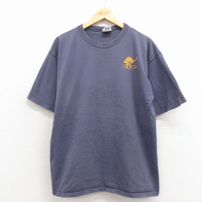 PLUMA 90s 半袖Tシャツ 馬具 ネイビー メンズXL相当 | 古着