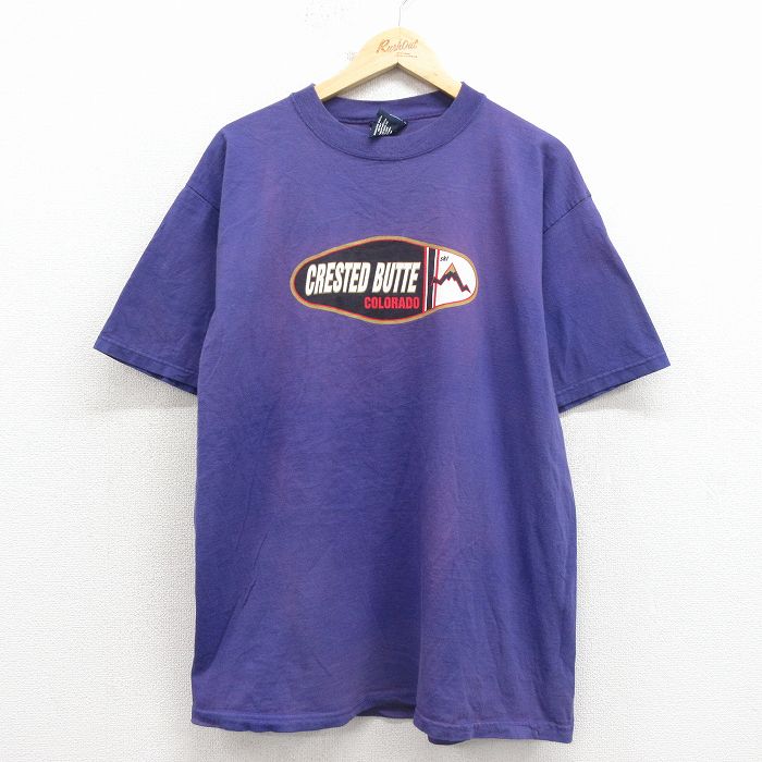 コロラド 90s 半袖Tシャツ パープル メンズXL相当 | 古着