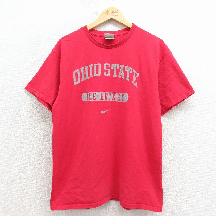 ナイキ 00s 半袖Tシャツ アイスホッケー レッド メンズL相当 | 古着