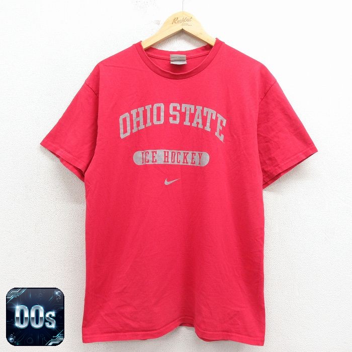 ナイキ 00s 半袖Tシャツ アイスホッケー レッド メンズL相当 | 古着