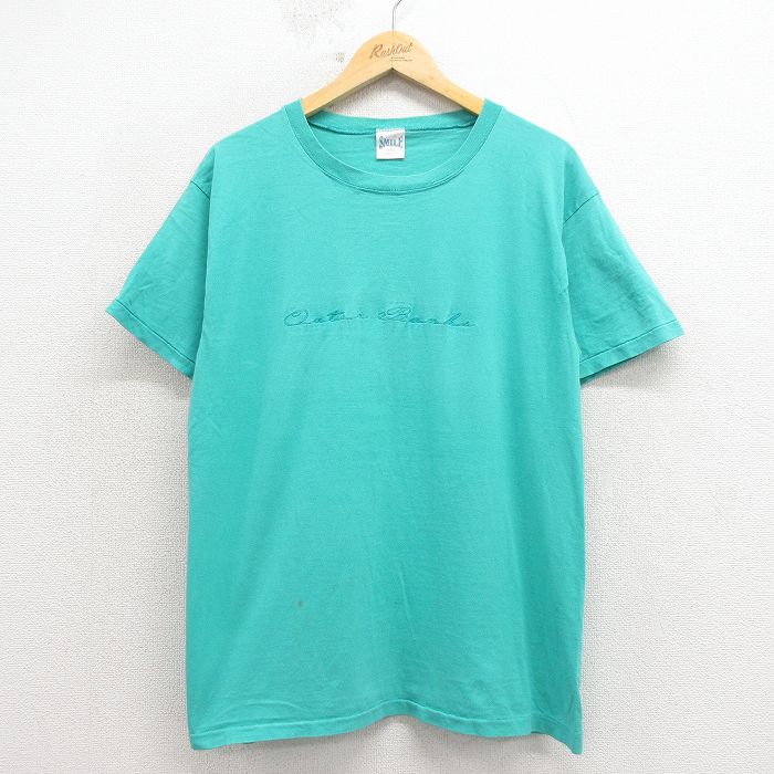 90s 半袖Tシャツ Outer Banks グリーン メンズL相当 | 古着