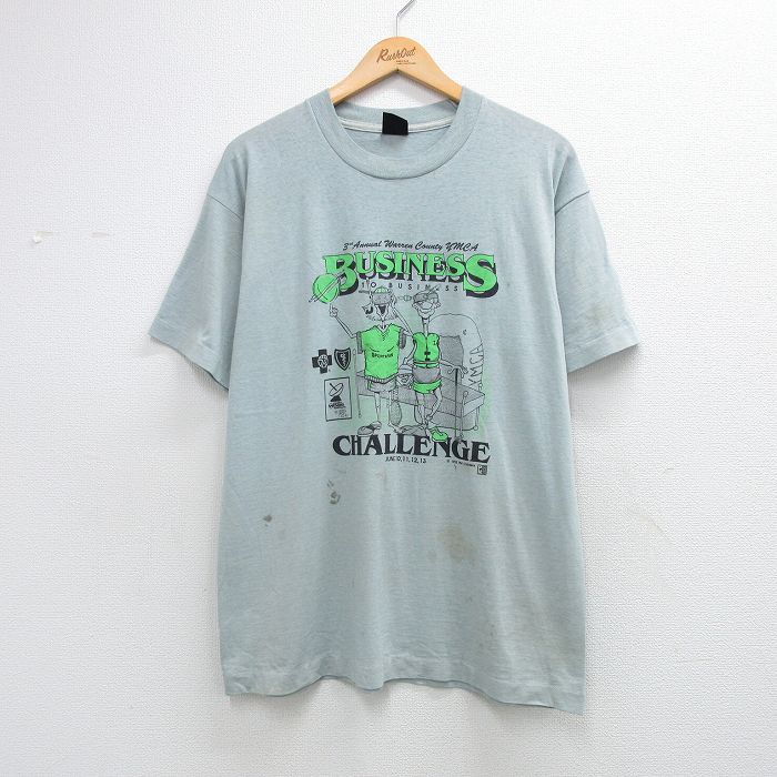 スクリーンスターズ 90s 半袖Tシャツ BUSINESS グリーン XL | 古着