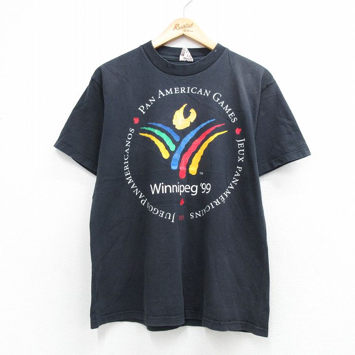 90s 半袖Tシャツ Winnipeg ブラック メンズL相当 | 古着