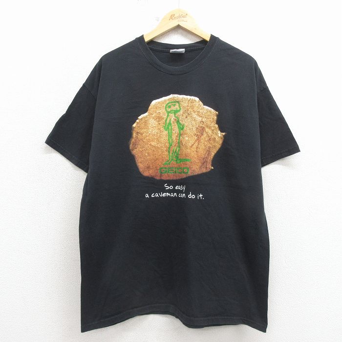 【20%OFF】ヘインズ 00s 半袖Tシャツ トカゲ ブラック メンズXL相当 | 古着