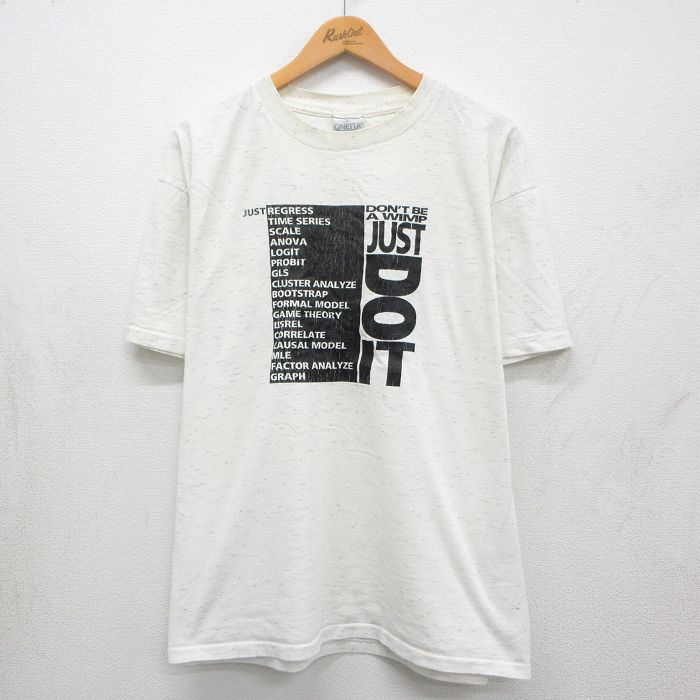 オニータ 90s 半袖Tシャツ ICPSR ホワイト メンズXL相当 | 古着