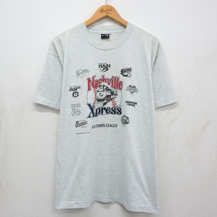 フルーツオブザルーム 90s 半袖Tシャツ MLB グレー メンズXL相当 | 古着