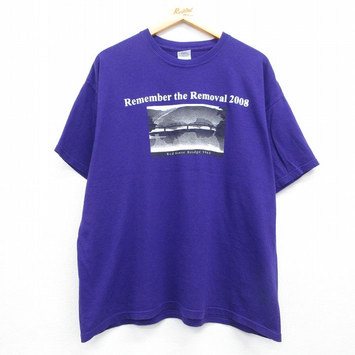 00s 半袖Tシャツ Red House Bridge パープル XL | 古着