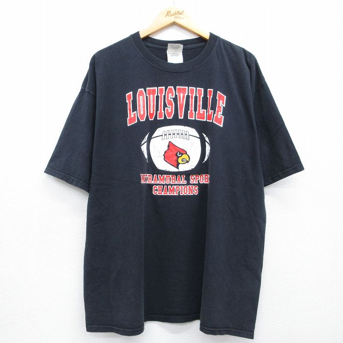 アディダス 00s 半袖Tシャツ ルイビル ブラック XL | 古着