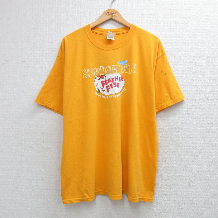 00s 半袖Tシャツ FETHER FEST イエロー XL | 古着