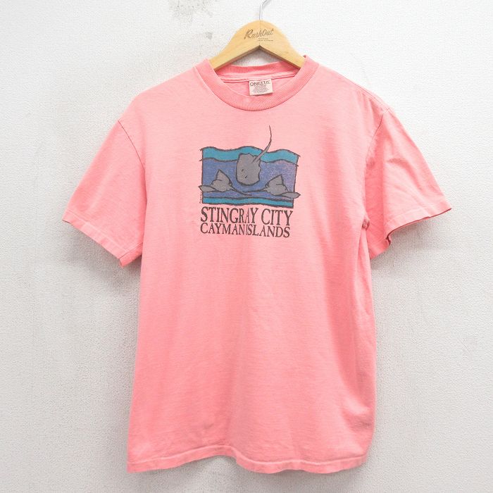 90s 半袖Tシャツ エイ ピンク L | 古着