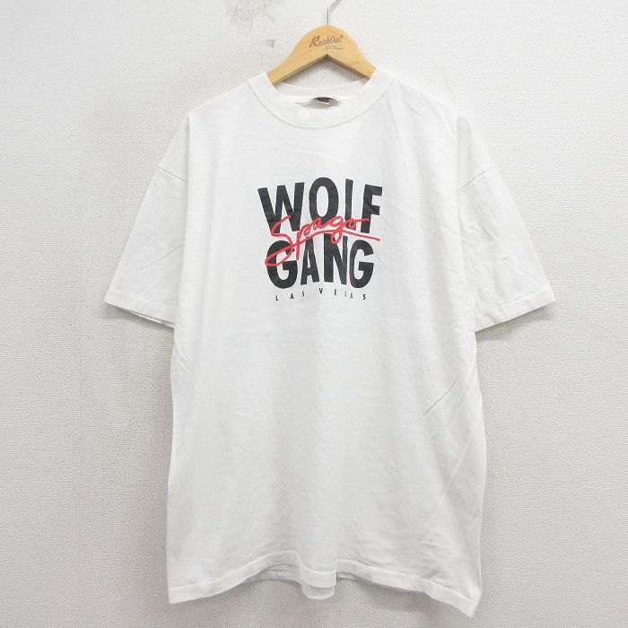 00s 半袖Tシャツ WOLF ホワイト XL | 古着
