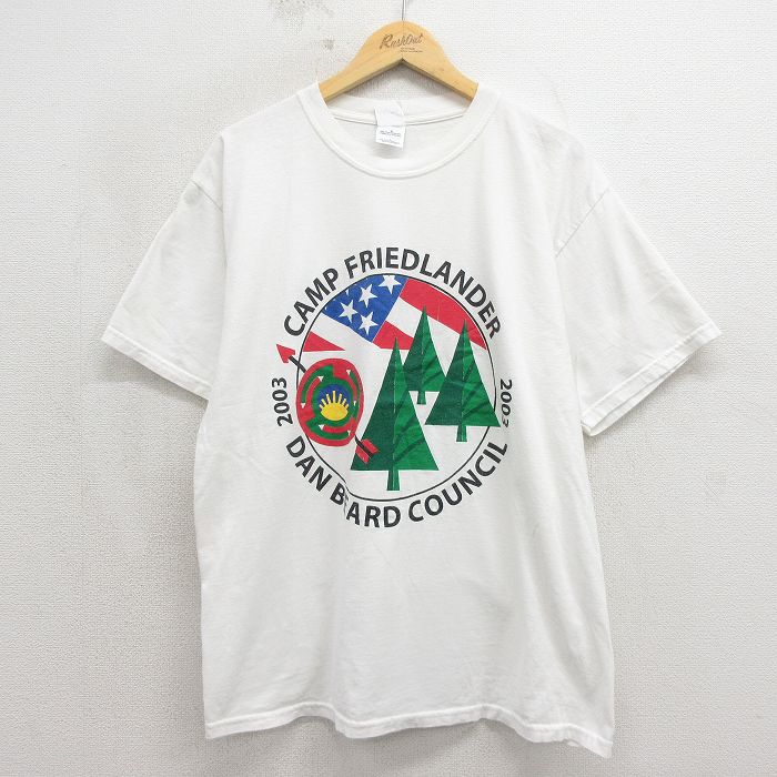 00s 半袖Tシャツ キャンプ ホワイト L | 古着