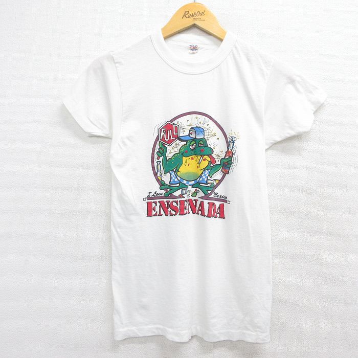 90s 半袖Tシャツ カエル ホワイト XS | 古着