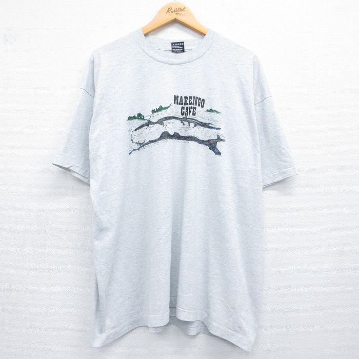 フルーツオブザルーム 90s 半袖Tシャツ MARENGO CAVE グレー XL | 古着