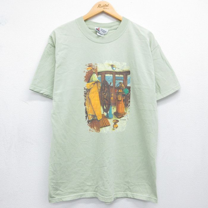 00s 半袖Tシャツ 操舵室 グリーン L | 古着