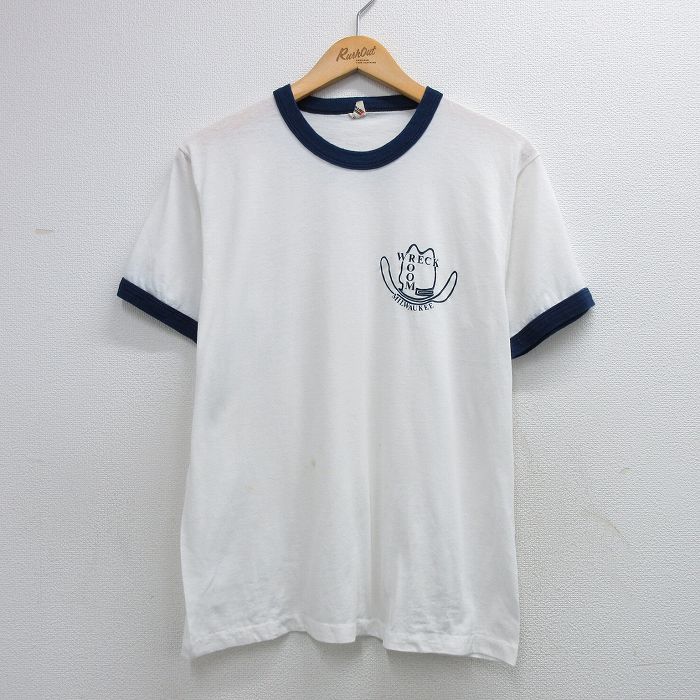 スクリーンスターズ 80s 半袖Tシャツ WRECK ROOM ホワイト M | 古着