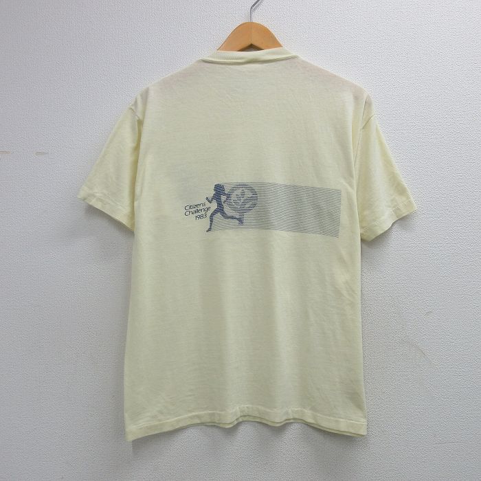 80s 半袖Tシャツ Citizen Challenge イエロー L | 古着