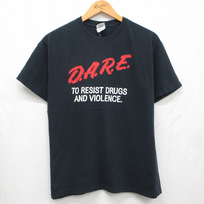 00s 半袖Tシャツ DARE ブラック L | 古着