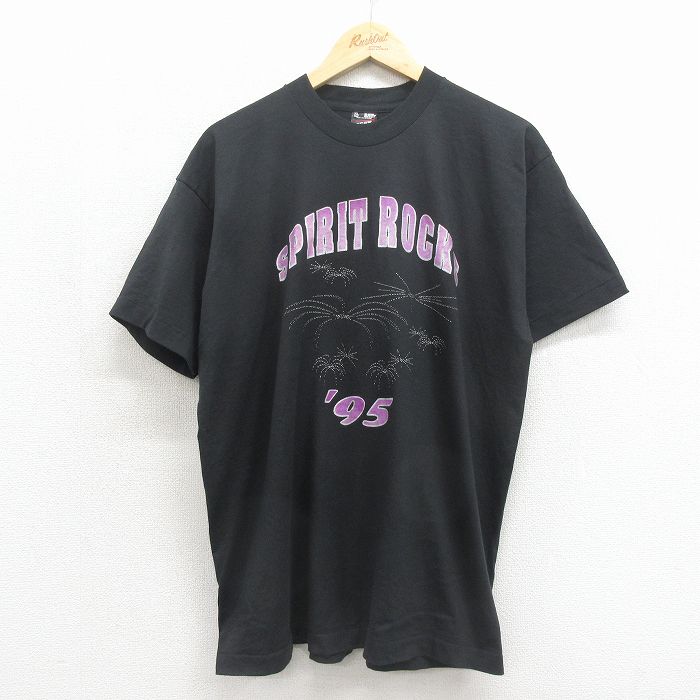 フルーツオブザルーム 90s 半袖Tシャツ 花火 ブラック XL | 古着