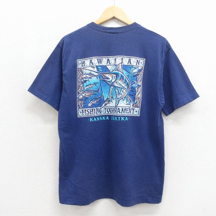 Crazy Shirts 90s 半袖Tシャツ カジキ ブルー L | 古着