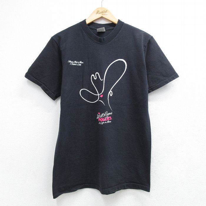 M★古着 半袖 ビンテージ Tシャツ メンズ 90年代 90s ミュージカル ウィルロジャースフォーリーズ ブラック【spe】  26jun03