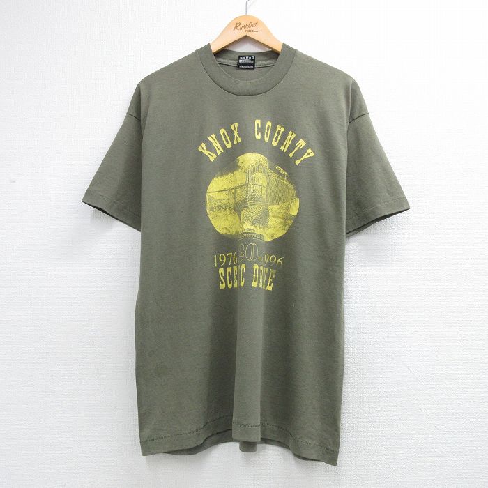 フルーツオブザルーム 90s 半袖Tシャツ SCENIC DRIVE カーキ XL | 古着