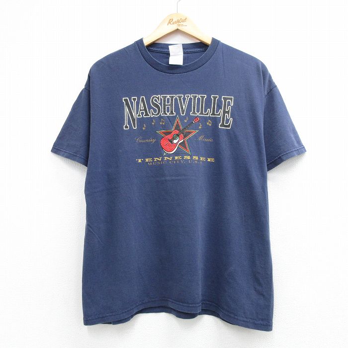 00s 半袖Tシャツ NASHVILLE ネイビー L | 古着