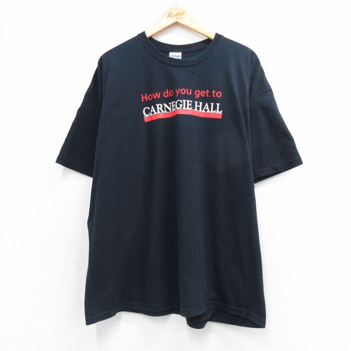 00s 半袖Tシャツ CARNEGIE HALL ブラック XL | 古着
