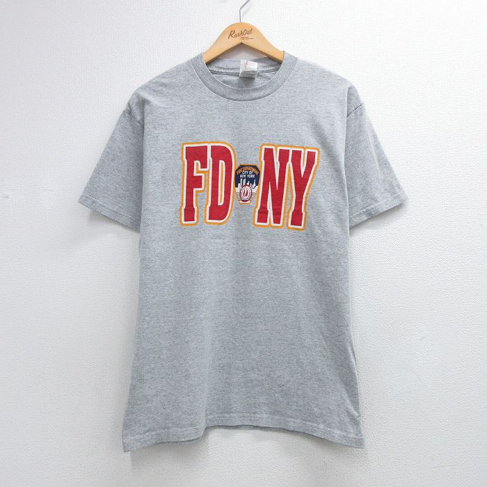 フルーツオブザルーム 00s 半袖Tシャツ 消防署 グレー L | 古着