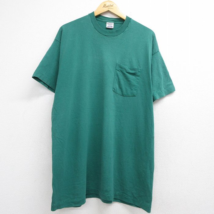 BVD 90s 半袖Tシャツ 胸ポケット付き グリーン XL | 古着