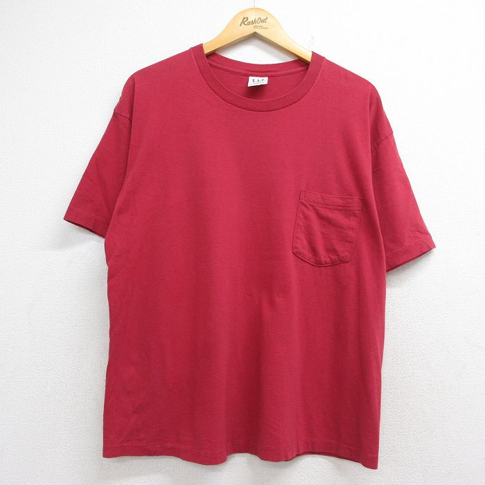 ギャップ 90s 半袖Tシャツ 胸ポケット付き バーガンディ XL | 古着