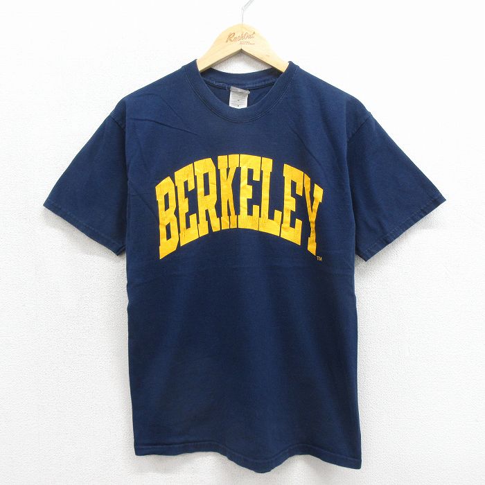ヘインズ 00s 半袖Tシャツ バークレーカレッジ ネイビー メンズM相当 | 古着
