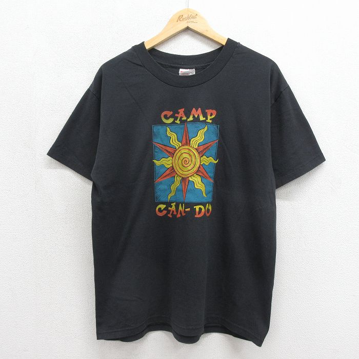 ヘインズ 00s 半袖Tシャツ 太陽 ブラック メンズL相当 | 古着