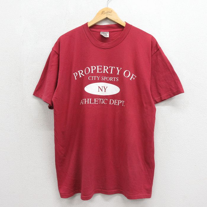 オニータ 90s 半袖Tシャツ NY バーガンディ メンズXL相当 | 古着