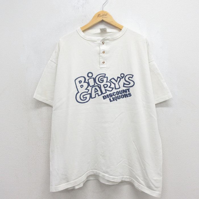 90s 半袖Tシャツ BIG GARYS ホワイト メンズXL相当 | 古着