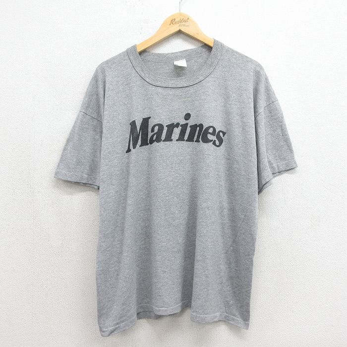 90s 半袖Tシャツ ミリタリー グレー メンズXL相当 | 古着