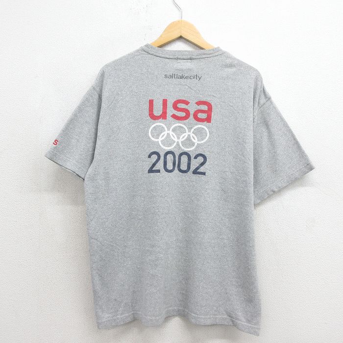 ルーツアスレチック 00s 半袖Tシャツ USAオリンピック グレー メンズXL相当 | 古着
