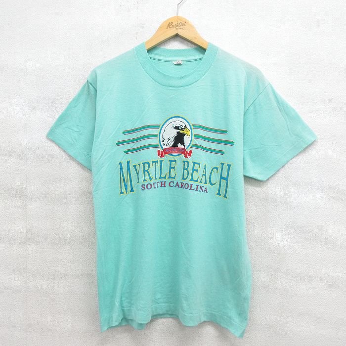 スクリーンスターズ 80s 半袖Tシャツ マートルビーチ グリーン メンズM相当 | 古着