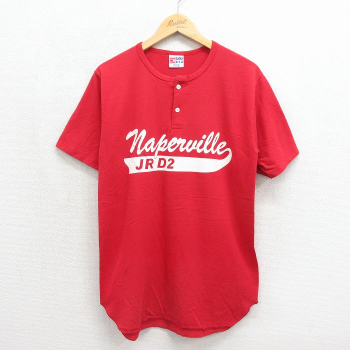 90s 半袖Tシャツ Naperville レッド メンズM相当 | 古着