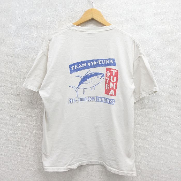 フルーツオブザルーム 00s 半袖Tシャツ マグロ ホワイト メンズXL相当 | 古着