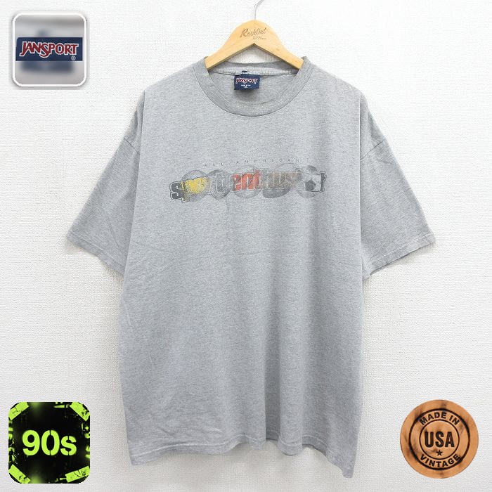 ジャンスポーツ 90s 半袖Tシャツ スポーツ グレー メンズXL相当 | 古着