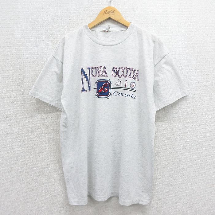 90s 半袖Tシャツ NOVA 霜降りグレー メンズXL相当 | 古着