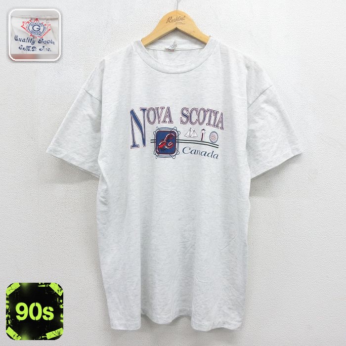 90s 半袖Tシャツ NOVA 霜降りグレー メンズXL相当 | 古着